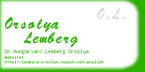 orsolya lemberg business card